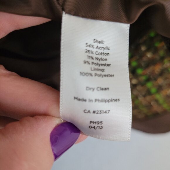 Talbots Womens Tweed Blazer Old Money Jacket Sz 8 Velvet Autumn Capsule Workwear - Picture 10 of 13